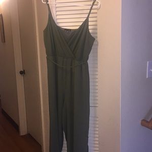 Women’s one piece pants jumper. Olive green